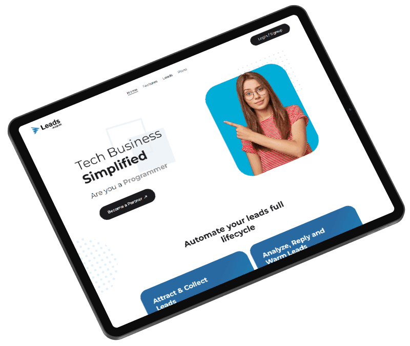 Leads Support Website Screenshot